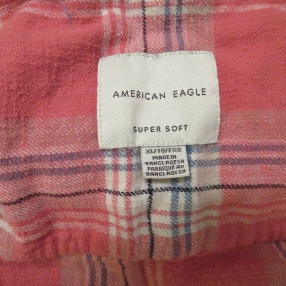American Eagle Hooded Flannel Overshirt. Size XL. Super Soft. - Picture 2 of 4